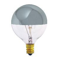 SUNLITE 40W 120V Globe G16.5 Silverbowl Incandescent Light Bulb