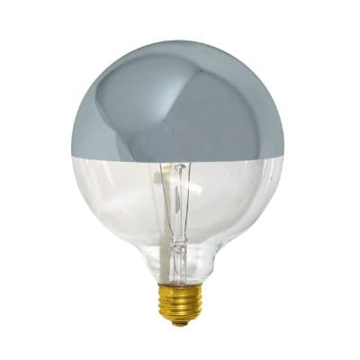 SUNLITE 60W 120V Globe G40 Silver Bowl Incandescent Light Bulb