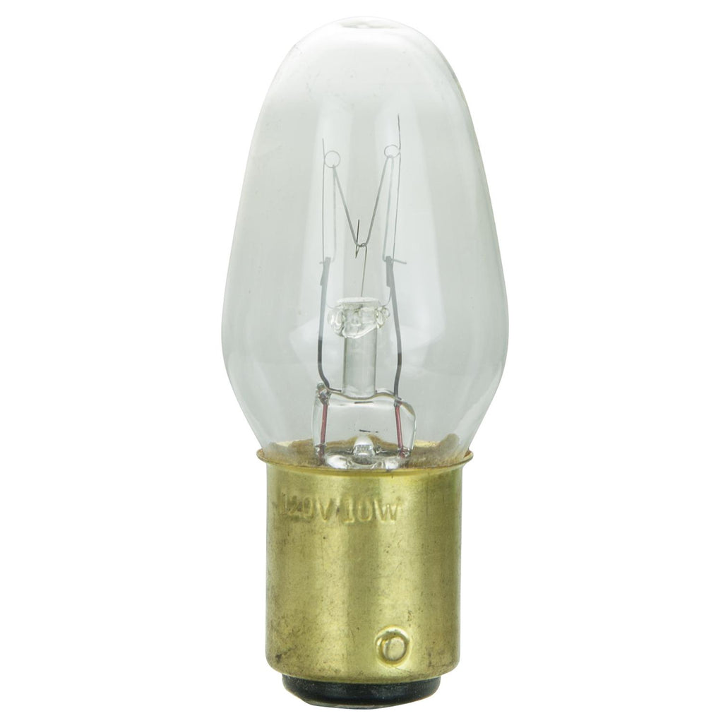 25PK - SUNLITE 10w C7 120v Double Contact Base Clear Bulb