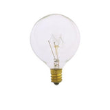 SUNLITE 40W 120V Globe G16.5 Clear E12 Incandescent Light Bulb
