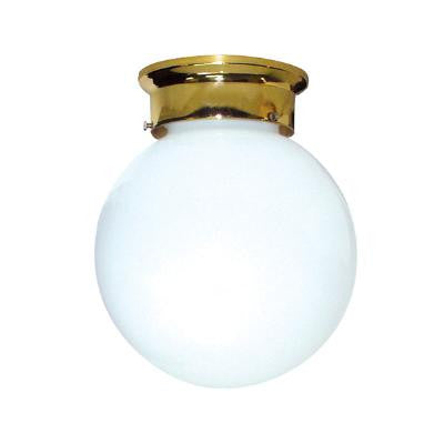 SUNLITE GLO6/PB Polished Brass finish w/ White glass globe