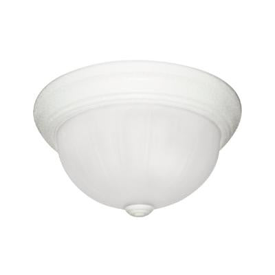 Sunlite DWH11/FR Smooth White dome fixture w/ Alabaster-like glass