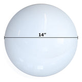 SUNLITE 14 inch White Mushroom Lens Cover Fluorescent Energy Saving Fixture - BulbAmerica