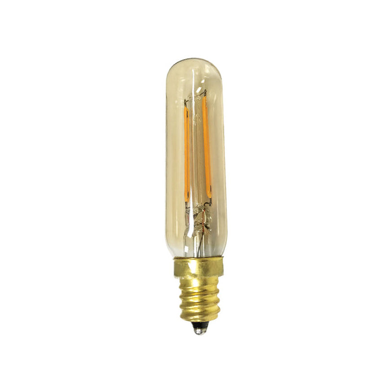for Ushio Antique Filament LED 2W 120V 2200K Tubular T6 Candle Warm White Light Bulb