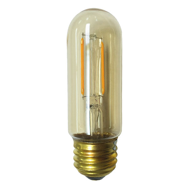 Ushio Antique Filament LED 2W 120V 2200K Tubular T10 Warm White Light Bulb