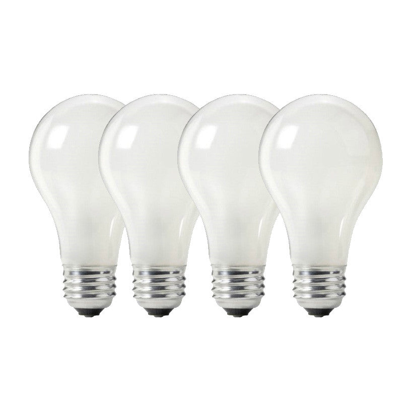 Sylvania 52W 120V A19 Frosted E26 Base Incandescent light bulb - 4 pack