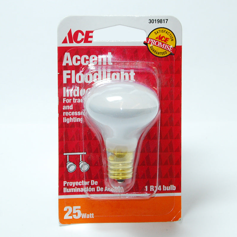 ACE 25w 120v R14 E26 base Flood Incandescent Light Bulb