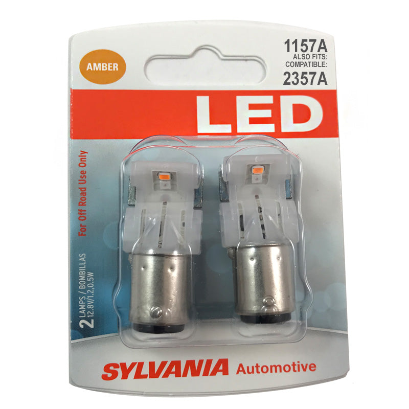 2-PK SYLVANIA 1157A Amber LED Automotive Bulb