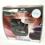 Philips H11 12362 - Vision Plus Headlight Automotive lamp - 2 bulbs