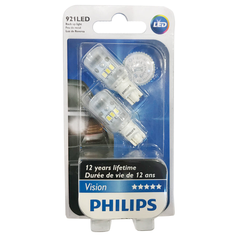 Philips 921 LED 2.2W Xenon White Back Up Light - 2 Bulbs