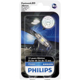 Philips Festoon LED 30mm 6000K Bright White VisionLED Automotive Bulbs - BulbAmerica