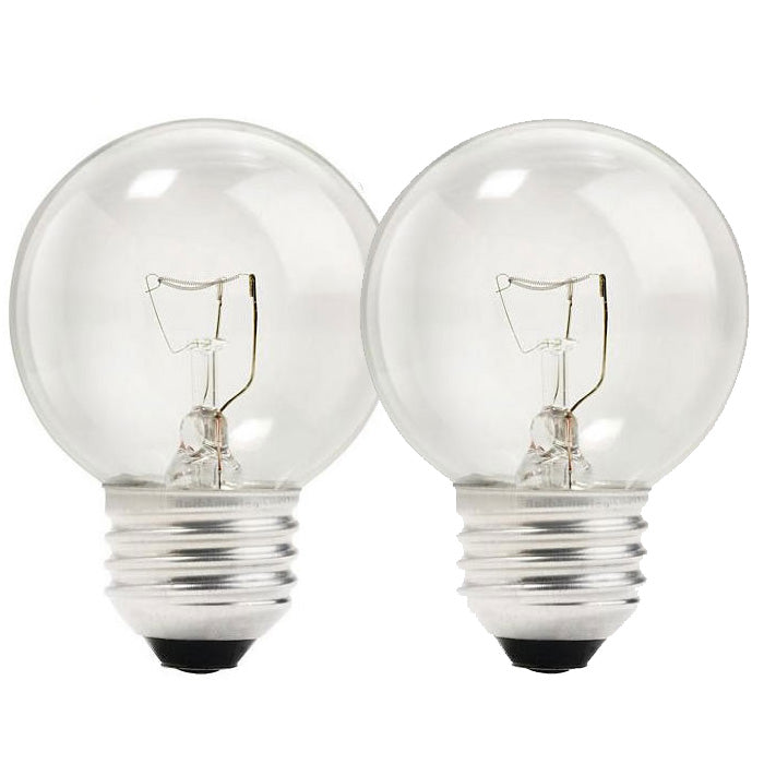 Philips 25w 120v G16.5 E26 White DuraMax Decorative Incandescent Light Bulb - 2 pack