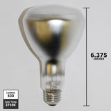 Philips 50w 120v ER30 E26 Frosted FL 2790K Reflector Incandescent Light Bulb - BulbAmerica