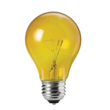 Philips 25w 120v A-Shape A19 Transparent Yellow Incandescent Light Bulb