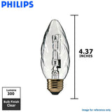 Philips 25w 120v F10.5 E26 Clear 2900k Halogen Decorative Light Bulb