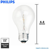 Philips 60w 120v A-Shape A19 E26 Silicone Coated Incandescent Light Bulb - BulbAmerica