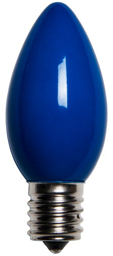 25 Bulbs - C9 Opaque Blue, 7 Watt lamp