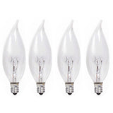 Philips 25w 120v BA9 E12 Clear DuraMax Decorative Incandescent lamp - 4 bulbs