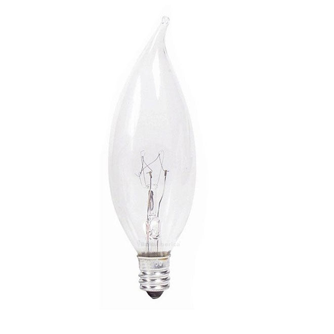 Philips 40w 120v BA9 E12 Clear DuraMax Decorative Incandescent Light Bulb