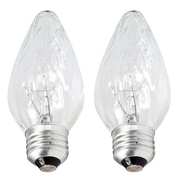 Philips 40w 120v F15 E26 Iridescent DuraMax Deco Flame Incandescent Light Bulb - 2 pack