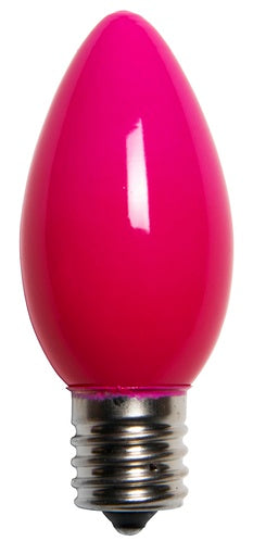 25 Bulbs - C9 Opaque Pink, 7 Watt lamp