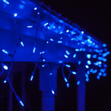 70 Blue M5 LED Icicle Light Set with White Wire - BulbAmerica