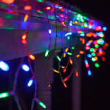 70 Multicolor M5 LED Icicle Light Set with White Wire - BulbAmerica