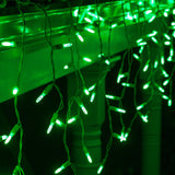 70 Green M5 LED Icicle Light Set with White Wire - BulbAmerica