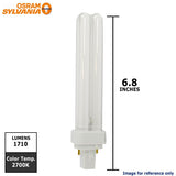 Sylvania 26W G24D-3 827 Double Tube 2-Pin Fluorescent Light Bulb - BulbAmerica