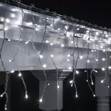 70 Cool White 5mm LED Icicle Light Set with White Wire - BulbAmerica