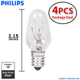 4PK - Philips 247411 - 4w 120v C7 Night Light E12 Incandescent Light Bulb - BulbAmerica