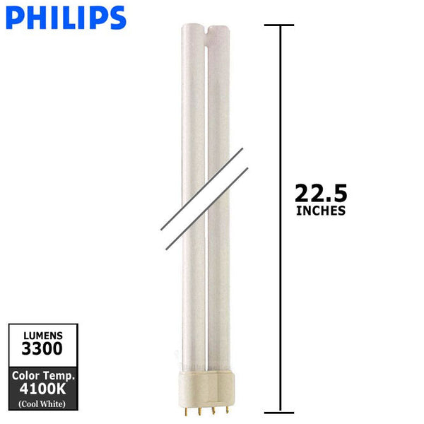 Philips 40w Single Tube 4-Pin 2G11 4100K Fluorescent Light Bulb ...