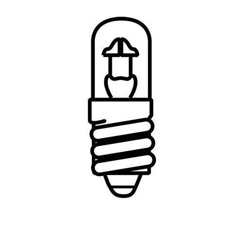 GE 31675 B7A 0.25w T4.5 (T4 1/2) E12 120v Neon Glow Miniature Low Voltage Bulb