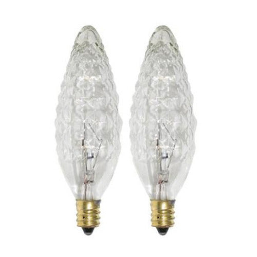 2PK - Sunlite 60w 120v Candelabra Crystallite Clear 34150-SU bulbs