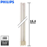 Philips 36w 2G11 PL-L Single Tube 4-Pin 3000K fluorescent Light Bulb - BulbAmerica
