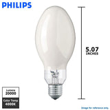 PHILIPS 50W ED55 E26 Cool White HID Mercury Vapor Light Bulb - BulbAmerica