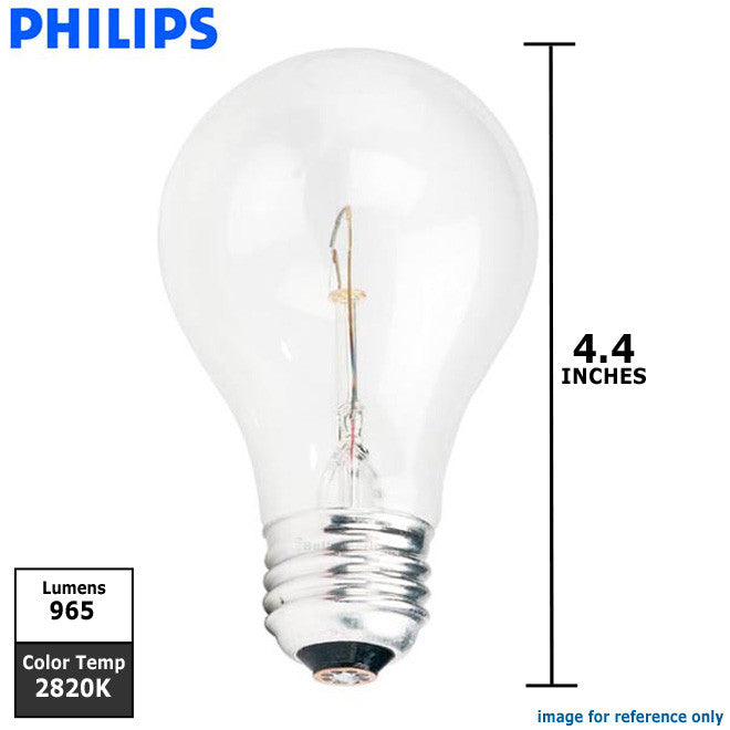 Philips 60w 130v A19  Clear E26 Incandescent Light Bulb