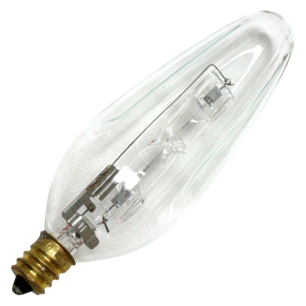 Philips 40w 120v Candelabra Flame Clear F10.5 Halogen Light Bulb