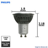 PHILIPS EnduraLED 3W 120V MR16 GU10 Soft White Light Bulb - BulbAmerica