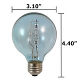 3 Pk. - GE 40w Globe G25 Reveal Halogen light bulb - 60w equivalent - BulbAmerica