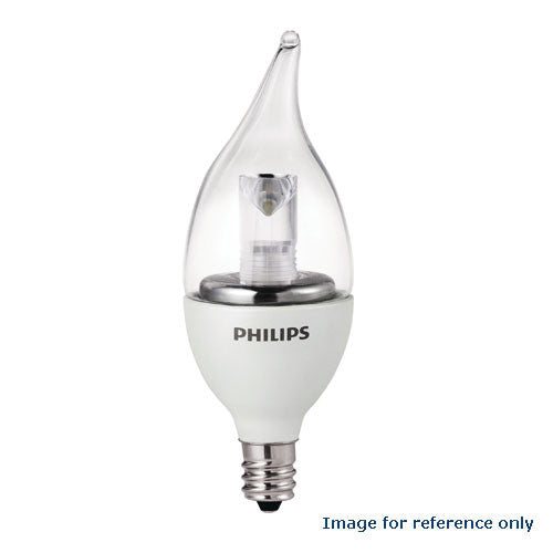 Philips 3w 120v BA11 2700k Bent Tip Dimmable LED Candelabra light bulb