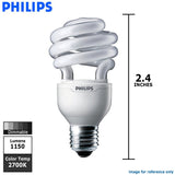 Philips 20w EL/mDT Warm White E26 Energy Saver Dimmable Fluorescent Light Bulb - BulbAmerica