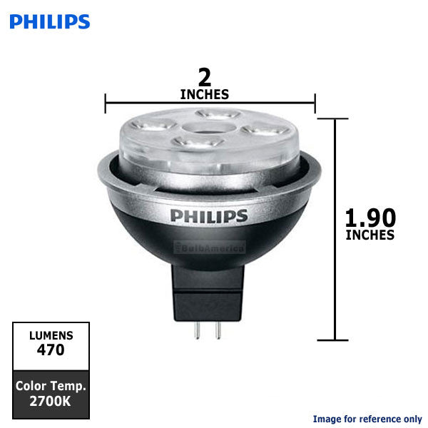 Philips 10w 12v MR16 Dimmable EnduraLED FL35 GU5.3 2700k Light Bulb