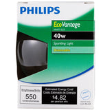 Philips EcoVantage 40W Globe G25 Decorative Clear Halogen Vanity Light Bulb_1