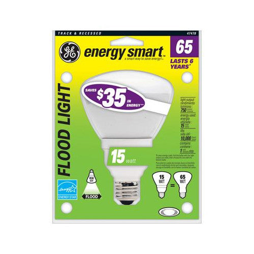 Ge 15w 120v 2700k R30 E26 Flood Compact Fluorescent Light Bulb