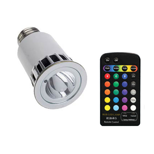 RGB E27 LED Lamp w/ Wireless Remote Controller