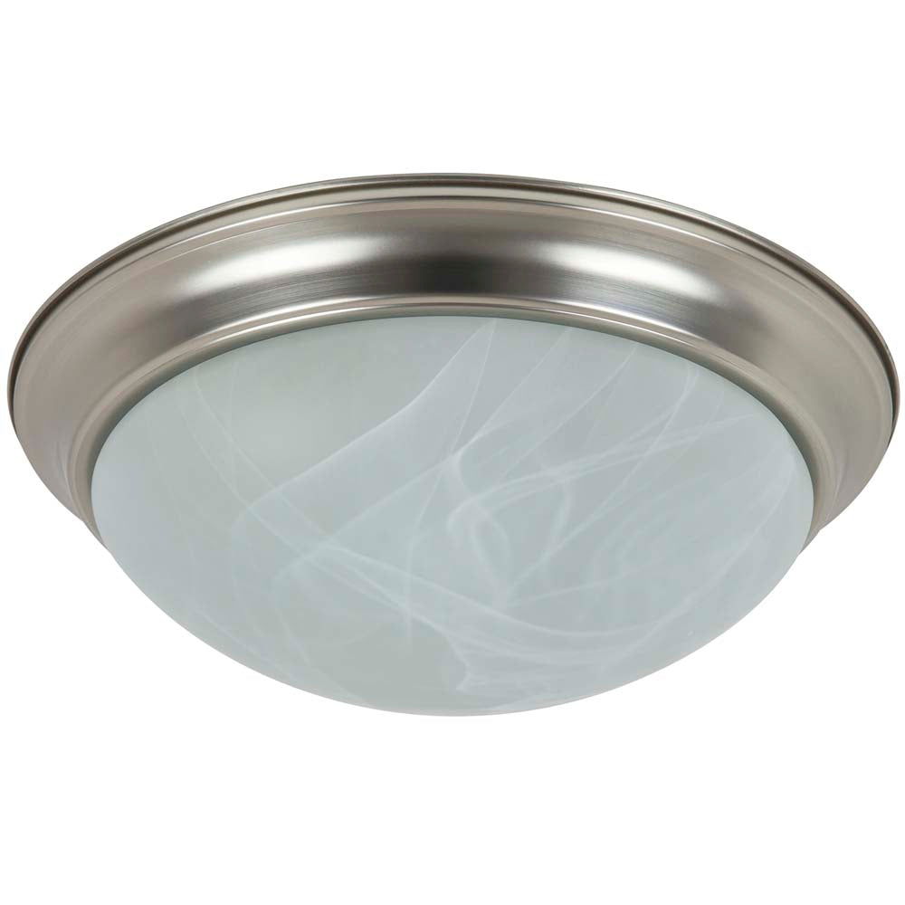 Sunlite 16in Dome Ceiling Light Fixture 2700K Fluorescent GU24 Brush Nickel