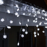 70 Cool White Snowflake LED Icicle Light Set with White Wire_2