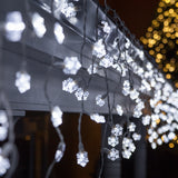 70 Cool White Snowflake LED Icicle Light Set with White Wire_1