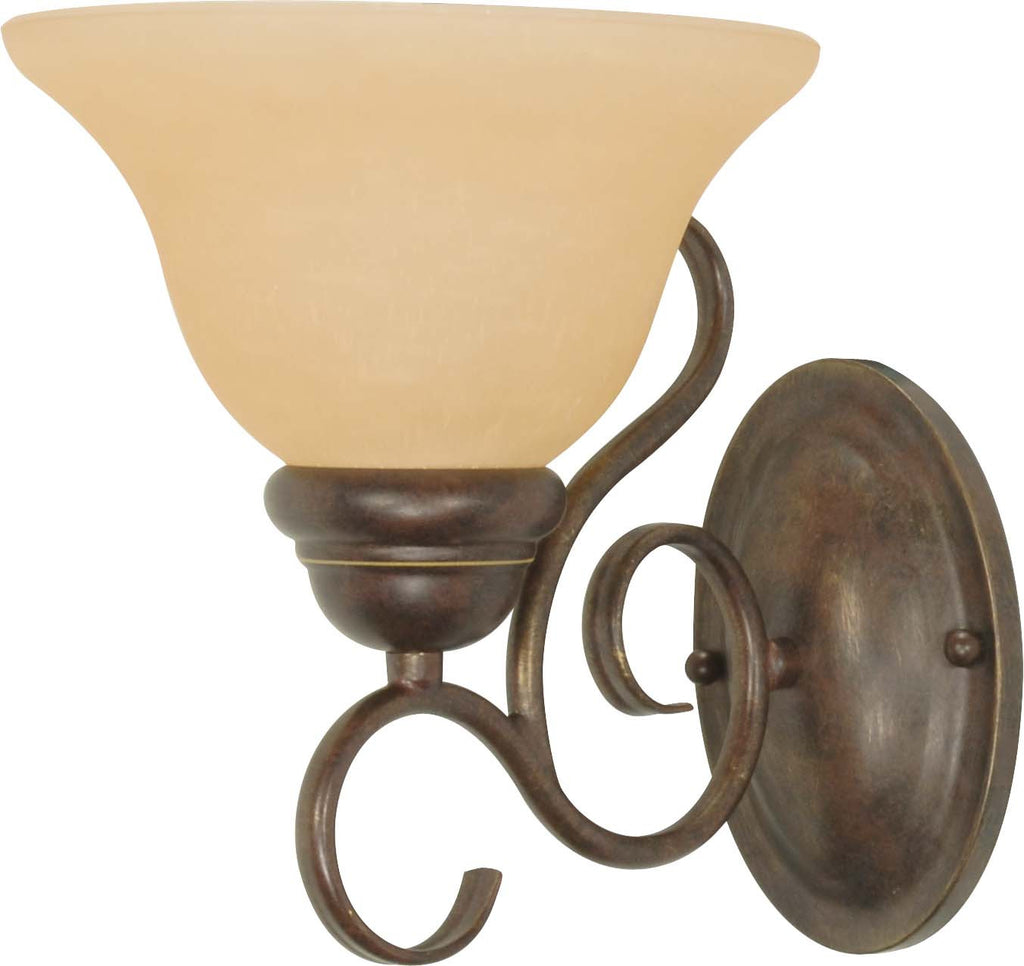 Nuvo Castillo - 1 Light 8 in - Wall Fixture w/ Champagne Linen Washed Glass